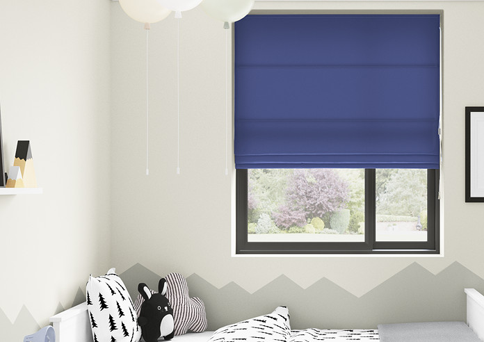 Faux Suede, Cornflower - Roman Blind - Image 3